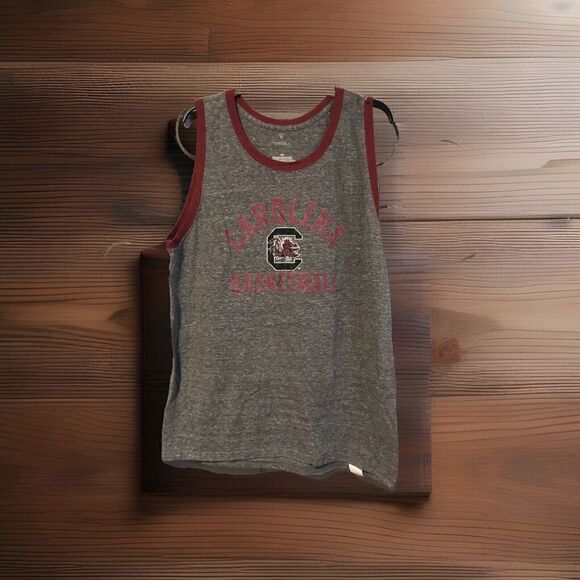 Fanatics NCAA South Carolina Gamecocks 2XL Basketball Gray Ringer Tank Top Shirt - Picture 1 of 6